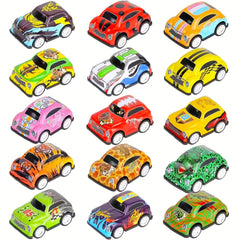 15pcs Pull Back Cars For Kids Mini Vehicles Toy Bulk Party Favor Race Cars Toys