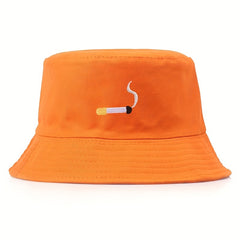Cigarette Embroidery Bucket Hat Men's Street Basin Hat