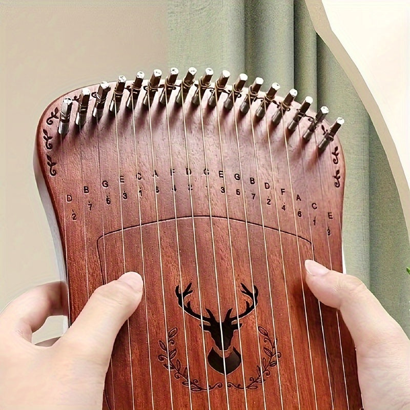 17 Tone Harp Beech Wood Fingered Organ Lyre Easy To Use Beginner Instrument