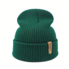 Unisex Casual Beanie Hat Winter Outdoor Thick Warm Knitted Hedging Hats
