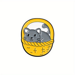 Cat Kitten Series Pin Badge in Box Shape Metal