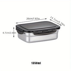 Leakproof Stainless Steel Lunch Box 550ml 850ml 1350ml Capacity