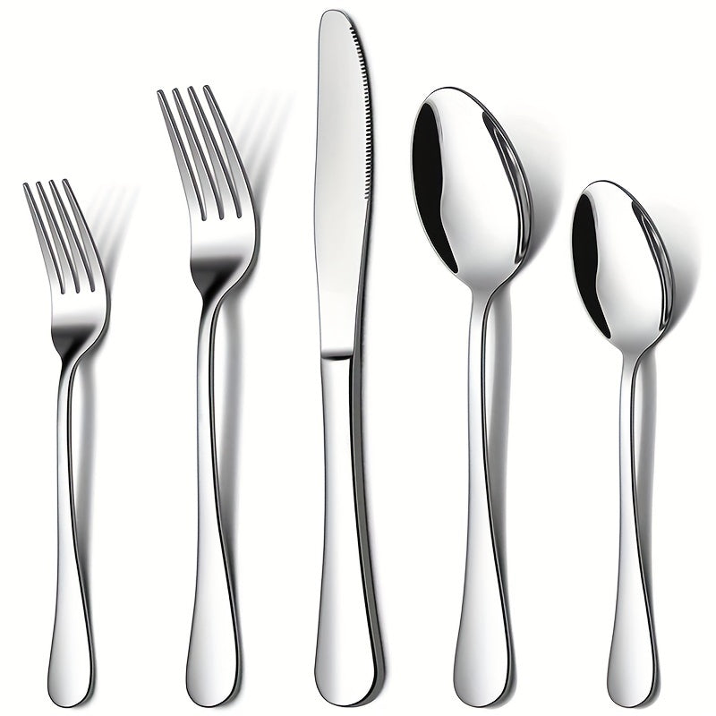 20-Piece Stainless Steel Tableware Set for 4 Persons, Mirror Polishing