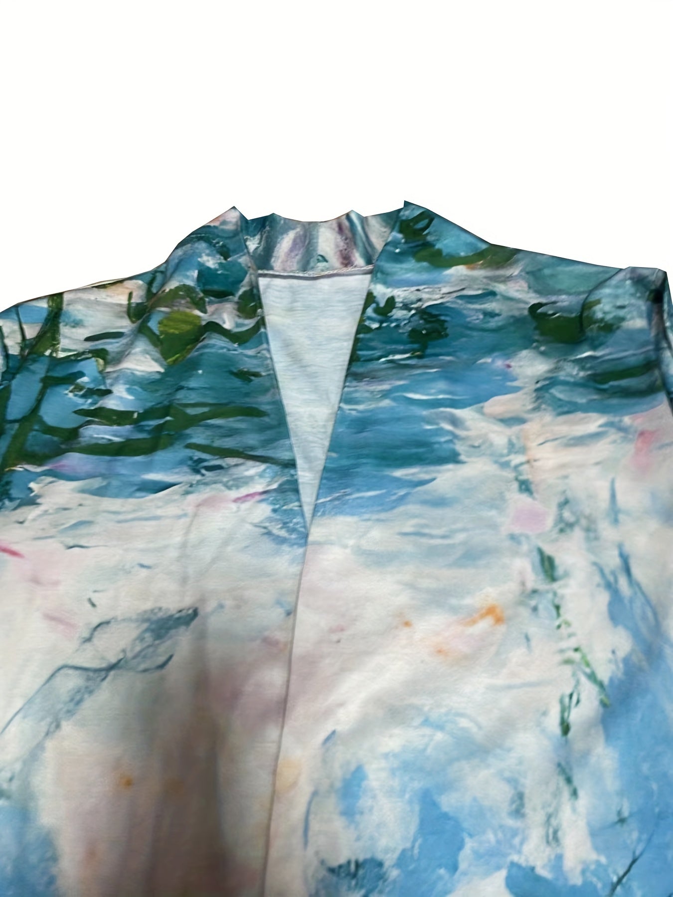 Floral Print Long Sleeve Open Front Cardigan