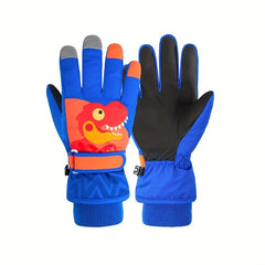 Kids Skiing Gloves Protect Hands Waterproof Winter Gloves