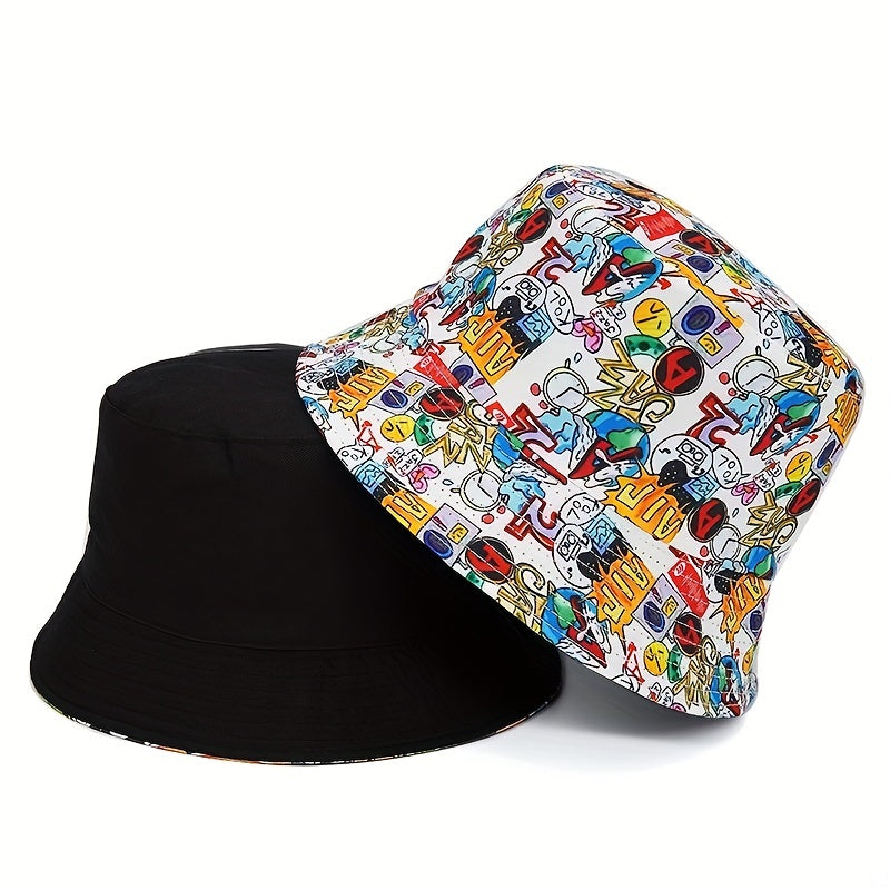Cartoon 3D Printing Basin Hat for Men