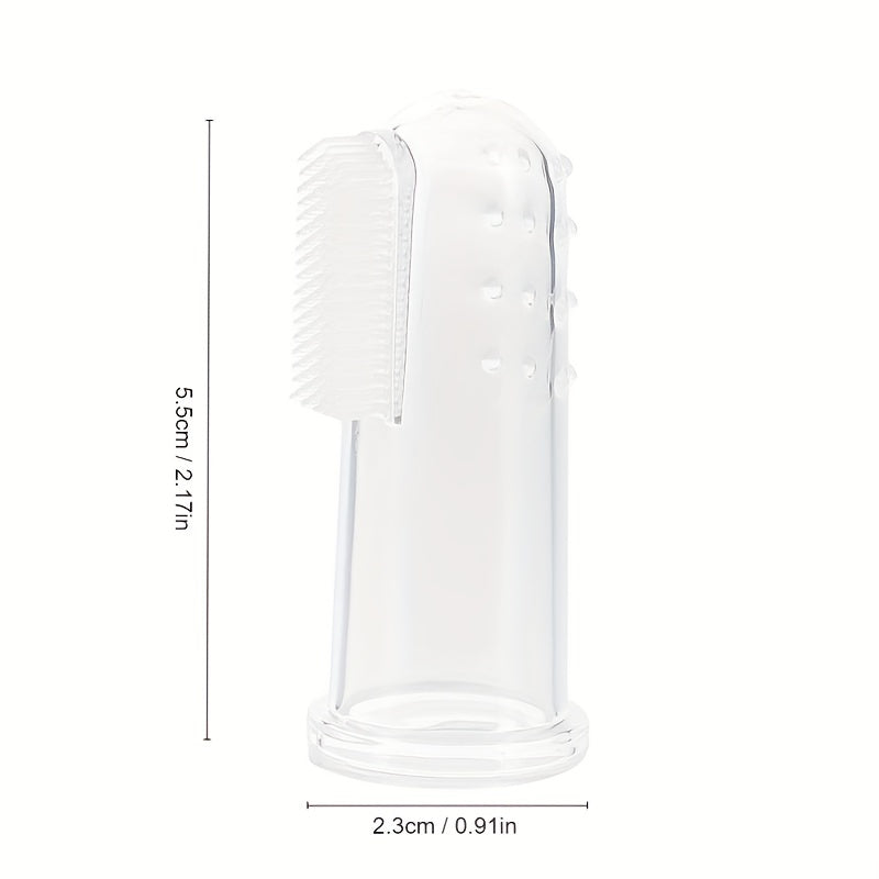 1pc Pet Toothbrush Soft Finger Cover Tooth Brushing Care Tool
