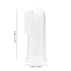 1pc Pet Toothbrush Soft Finger Cover Tooth Brushing Care Tool