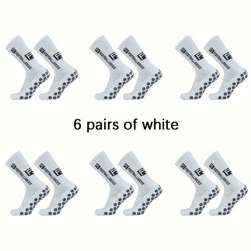 6 Pairs Non Slip Football Socks Soccer Socks