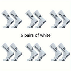 6 Pairs Non Slip Football Socks Soccer Socks