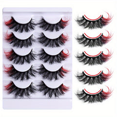5 Pairs Fluffy Natural Mink False Eyelashes