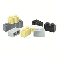 50pcs 1x2 Textured City Fence Blocks for Wall Decoration