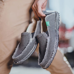 Men's Denim Casual Slip On Loafers Flat Shoes