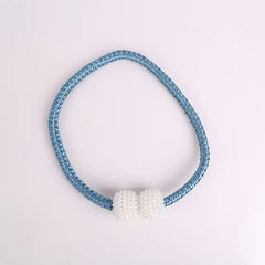 2pcs Faux Pearl Magnetic Curtain Tiebacks Decorative Pearls Rope Holdback