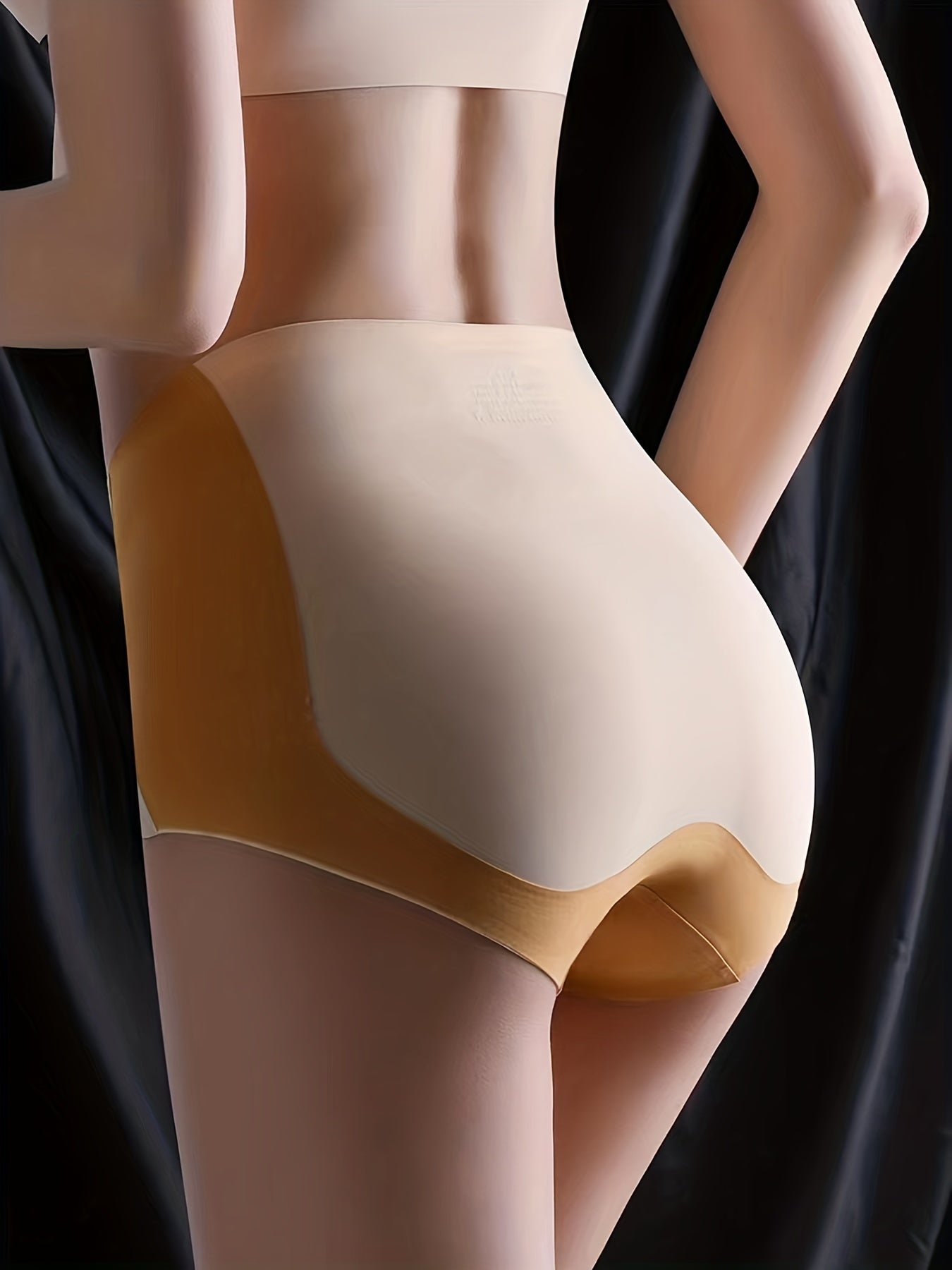 4pcs High Rise Seamless Briefs Colorblock Panties Women's Lingerie