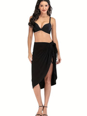V Neck Cover Up Dress Backless Beachwear Cover Up Women's Swimwear