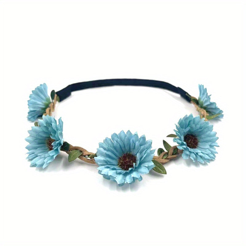 Sunflower Headband Simulation Flower Wreath Women's Hair Access