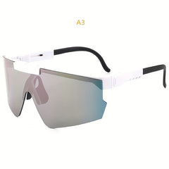 Men's Sports Colorful Lens Sunglasses Cycling Hiking Adjustable Temple