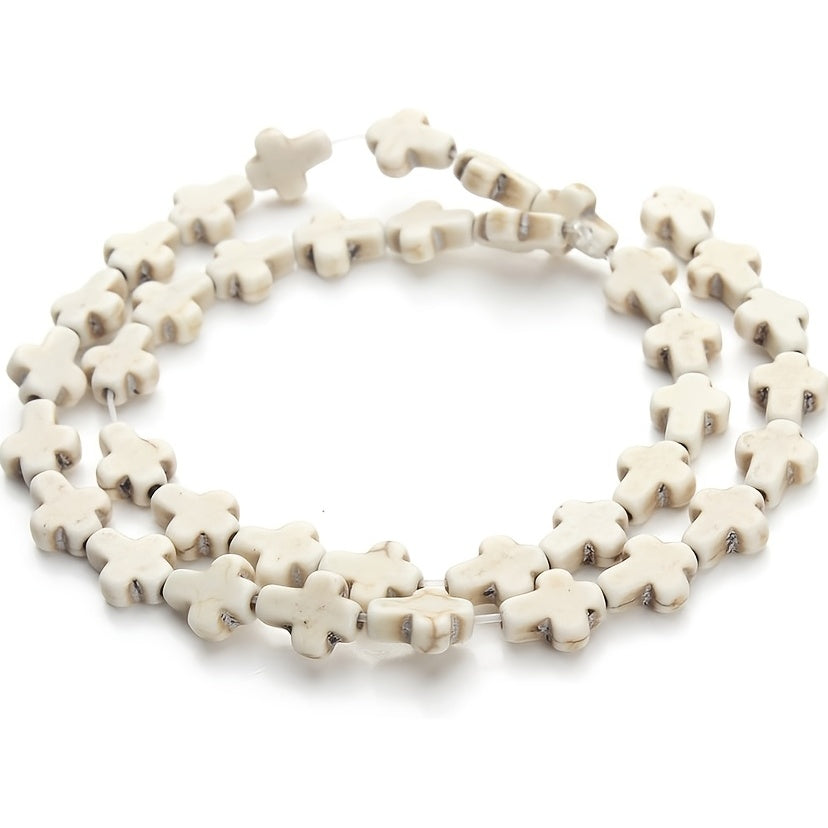 36pcs 8 10mm Cross Beads for DIY Jewelry Making
