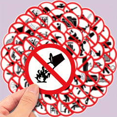62pcs No Graffiti Reusable Vinyl Decals DIY Crafts Journals Luggage Motorc