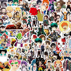50pcs Random Anime Decorative Sticker Waterproof for Laptop Phone Skateboard DIY