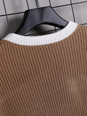 Men's Knitted Sweater Warm High Stretch Pullover for Fall Winter