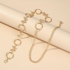 Butterfly Waist Chain Metal Tassel Belly Chain