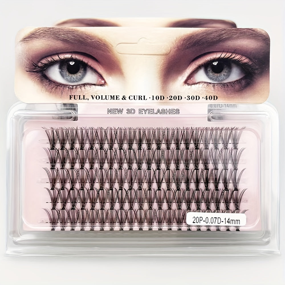 5 Rows False Eyelashes Single Cluster Pointed Base False Eyelashes