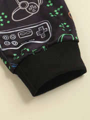 Boys Game Console Jeans Sports Pants Elastic Waist With Pockets