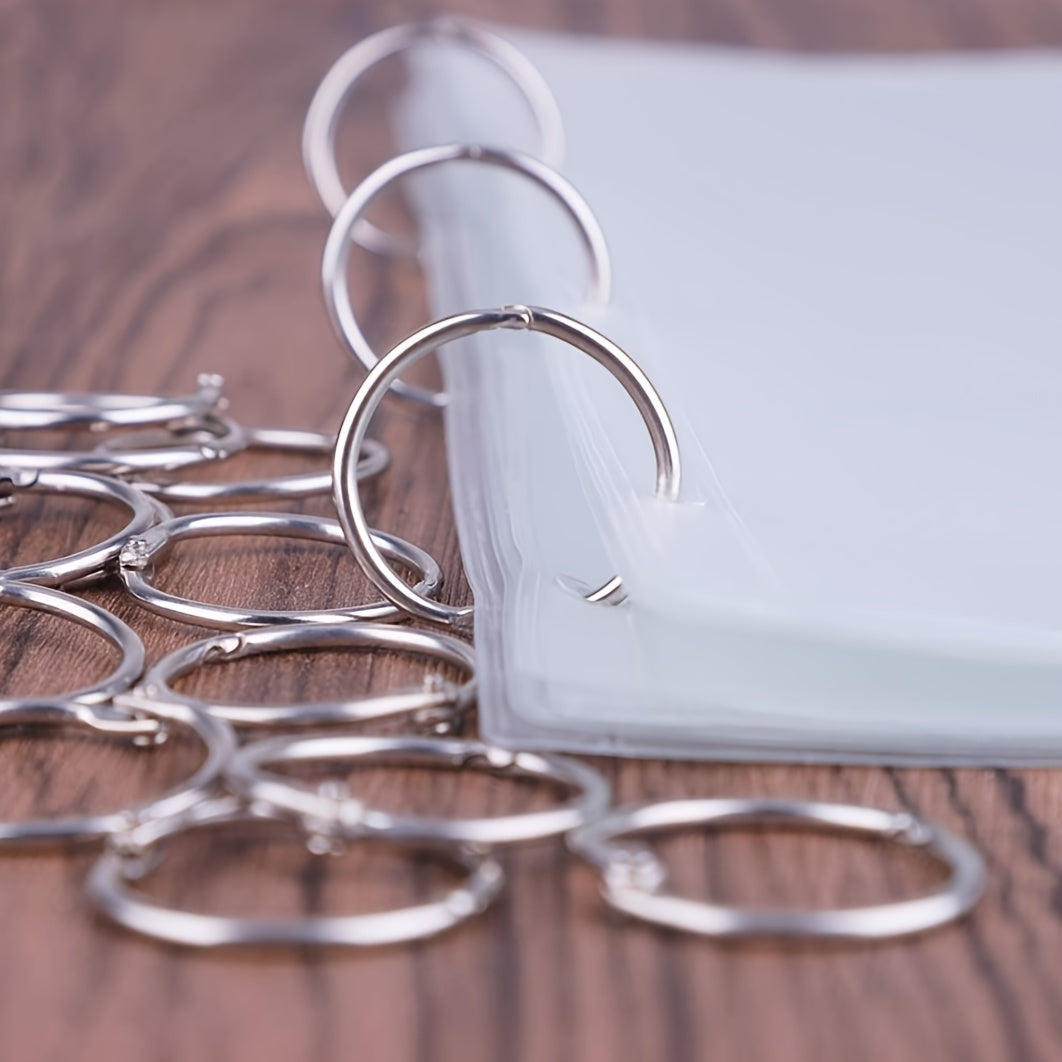 30pcs Loose Leaf Clip Ring 2 1inch Nickel Plated Steel Loose Leaf Clip Ring