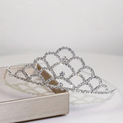 Rhinestone Headband Queen Crown Tiara Head Jewelry Bridal Wedding Hair Accessori