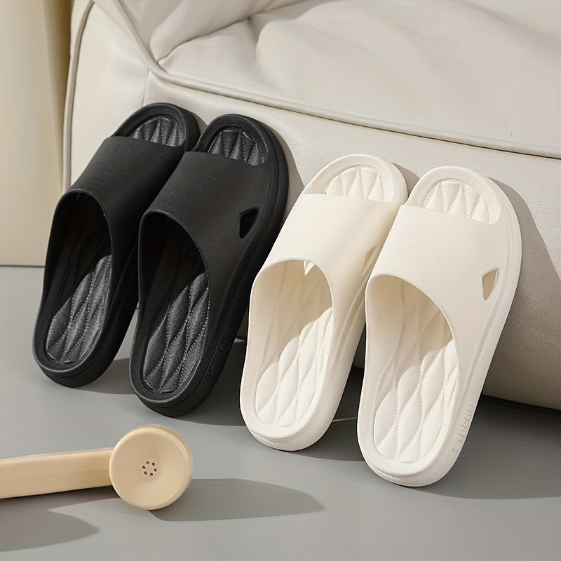 Men's Argyle Pattern Slip On Slides Non-Slip House Slippers