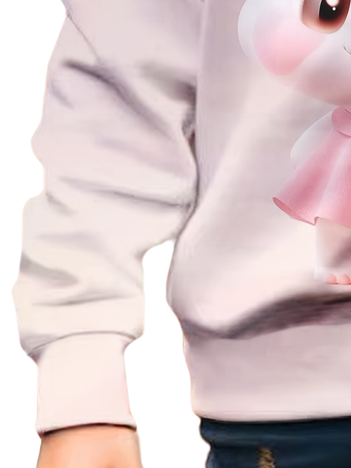 Girls Bunny Print Pullover Comfy Tops Spring Gift Sports