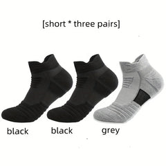 Men's Thick Cotton Basketball Socks - Anti-Slip & Breathable