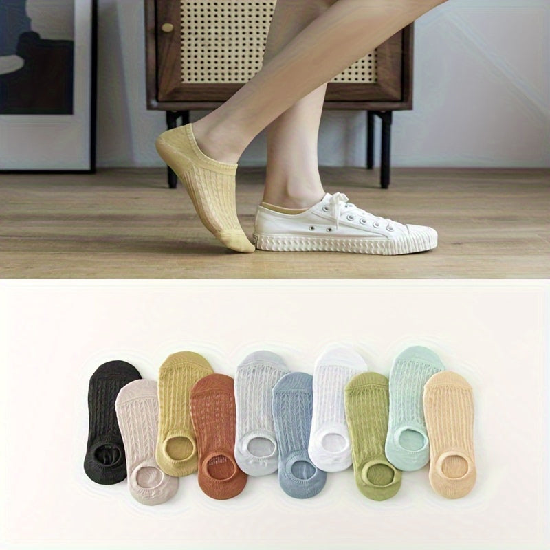 8 Pairs Soft Low Cut Ankle Socks Women's Stockings