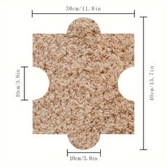 6pcs Interlocking Shaggy Soft Floor Mat Anti-slip Area Rugs