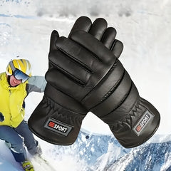 Men's Winter Velvet Waterproof Warm Gloves For Outdoor Skiing Cycling