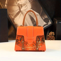 Vintage Crocodile Pattern Tote Bag Top Handle Crossbody Bag