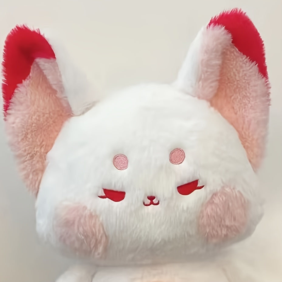 Fox with Red Ears & Tail Soft Polyester Stuffed Animal for Home Decor