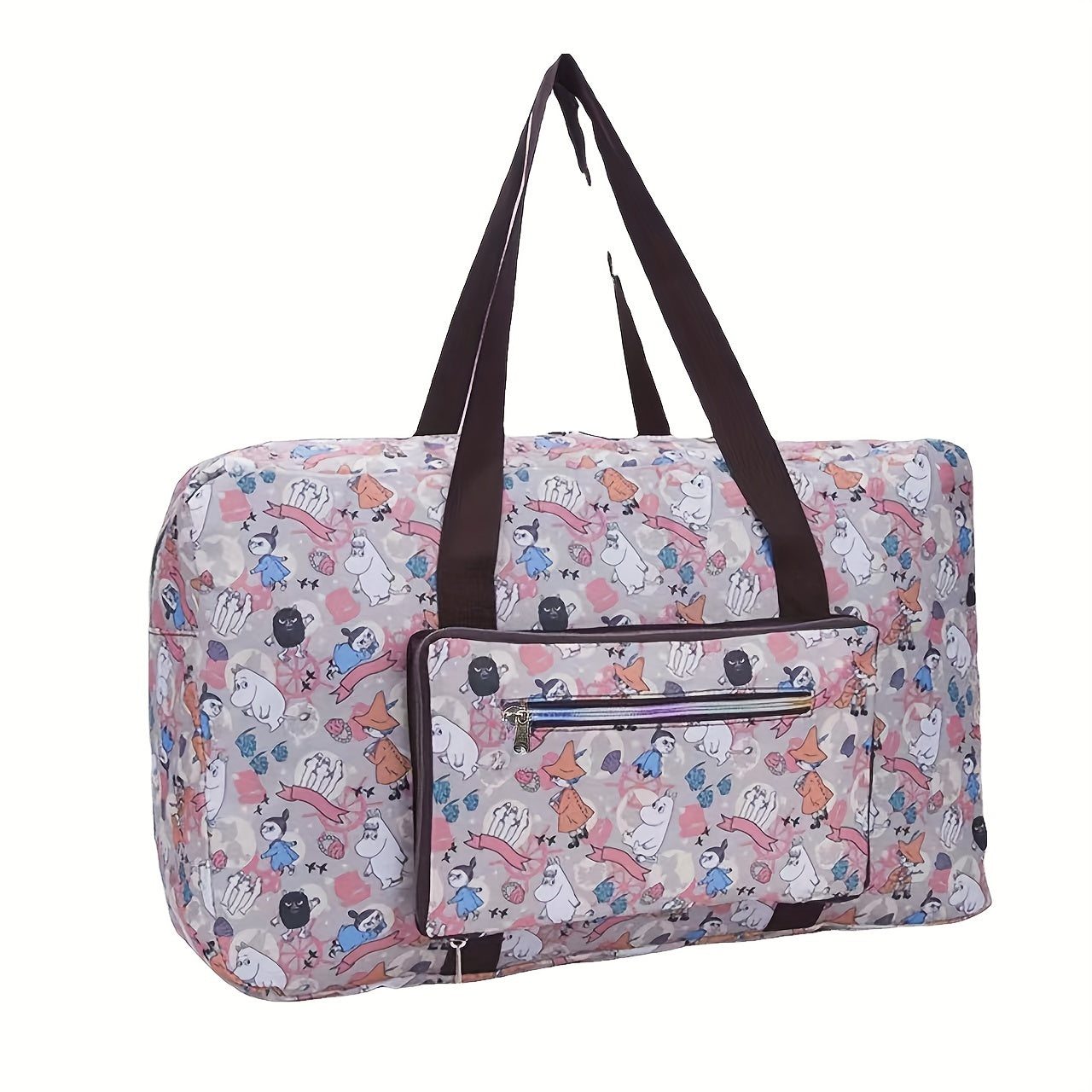 Foldable Travel Duffle Bag Floral Pattern Weekender Overnight Bag