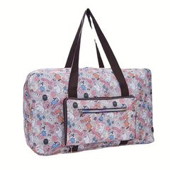 Foldable Travel Duffle Bag Floral Pattern Weekender Overnight Bag