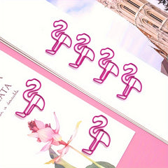 10pcs Flamingo Paper Clip Bookmark Office Data Paper Clip Gift