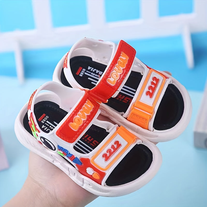 JIAGEYA Cartoon Open Toe Sandals for Baby Boys Lightweight Anti Slip Sandals