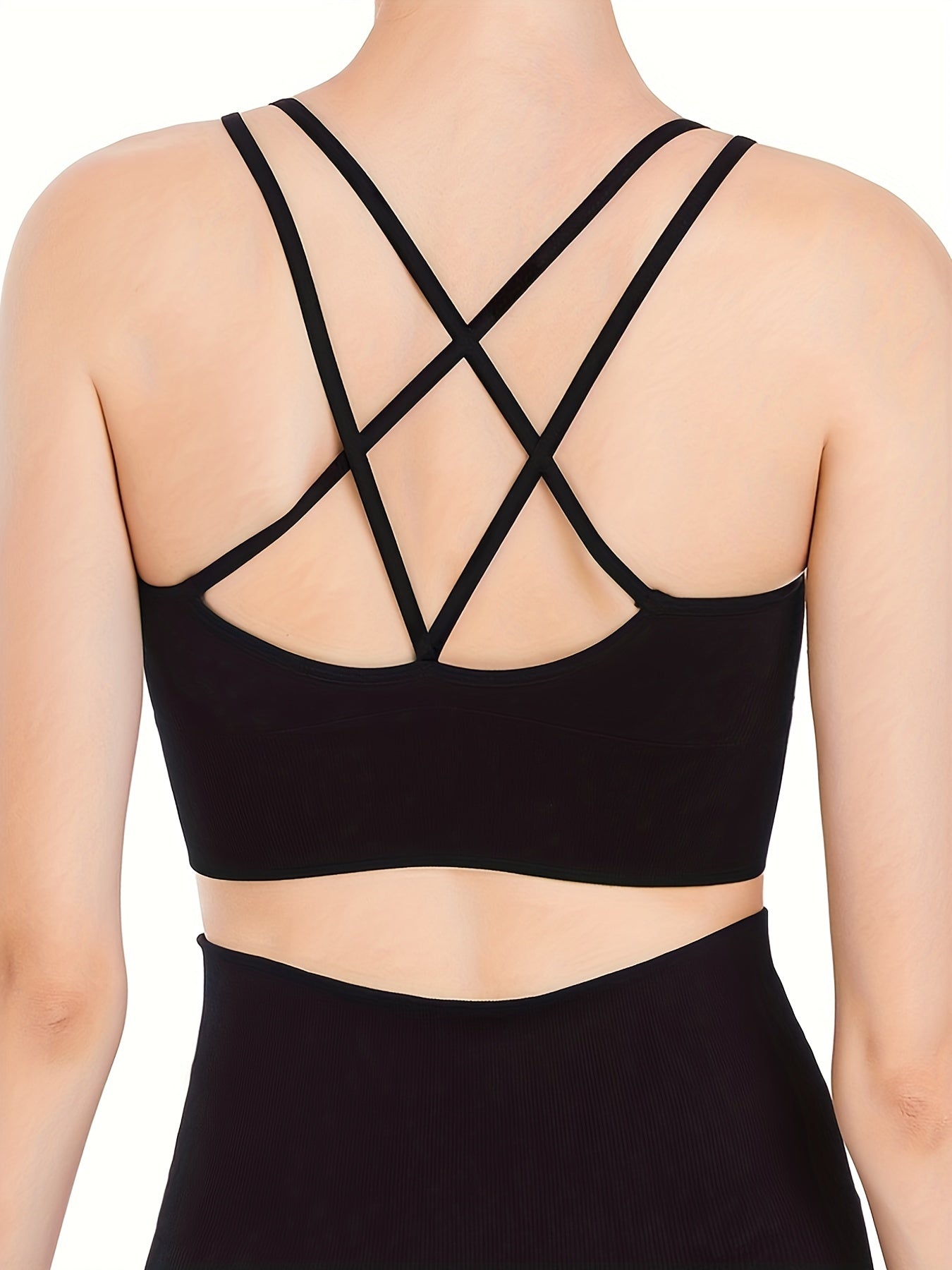 Sports Bra Women's Plus Crisscross Back Fitness Yoga Bra