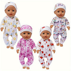 18" Onesie Hat Doll Clothes for 43Cm Dolls