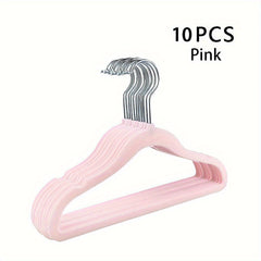 Kids' Non Slip Flocking Hangers for Organized Closet
