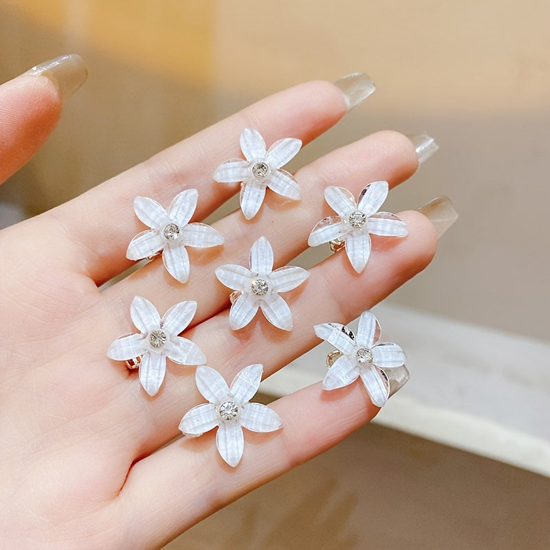 10pcs Flower Mini Claw Clips Hairpin Hair Accessories Girls Gift