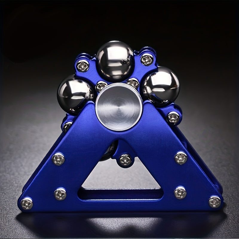 Stainless Steel Ferris Wheel Fidget Spinner Toy with Stand in Red Golden