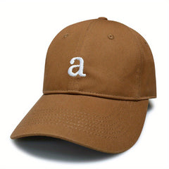 Embroidered Cotton Baseball Cap with Adjustable Head Circumference
