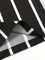 Striped Wide Leg High Waist Pants for Women